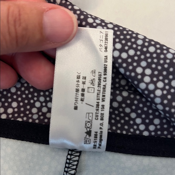 PATAGONIA MORNING GLORY FOLD OVER BLACK & WHITE MIDI SKIRT SIZE MEDIUM - Picture 6 of 7